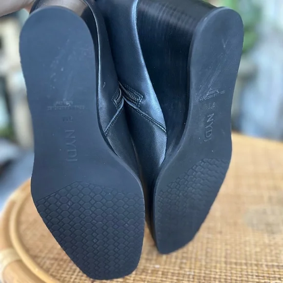 NYDJ soft leather  Black Heeled Boots - Picture 7 of 10